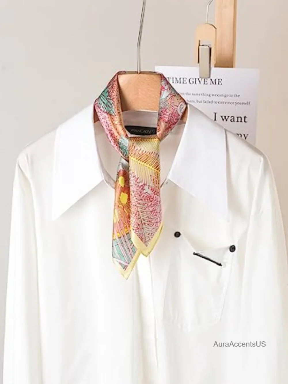 100% Mulberry Silk Scarf 21x21 Square Neck Scarf Unisex Pocket Scarf Gift Packed